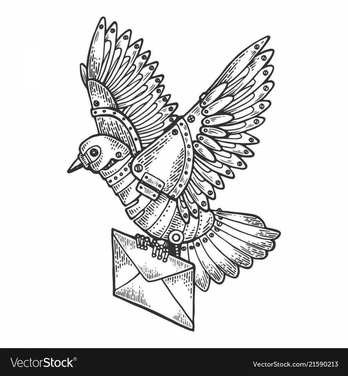 Coloring sweet post pigeon