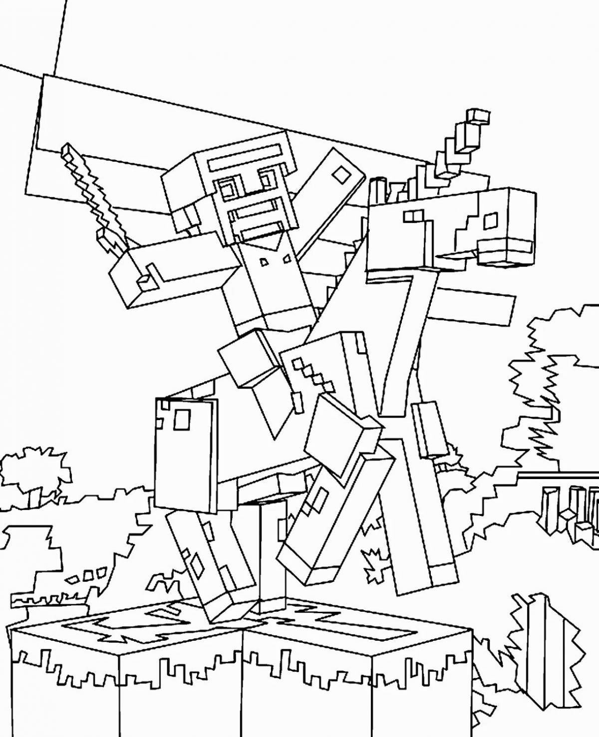 Minecraft live math coloring