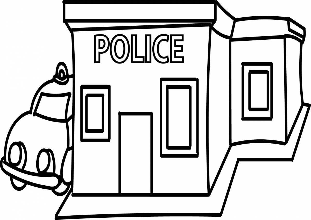 Police base shiny coloring page