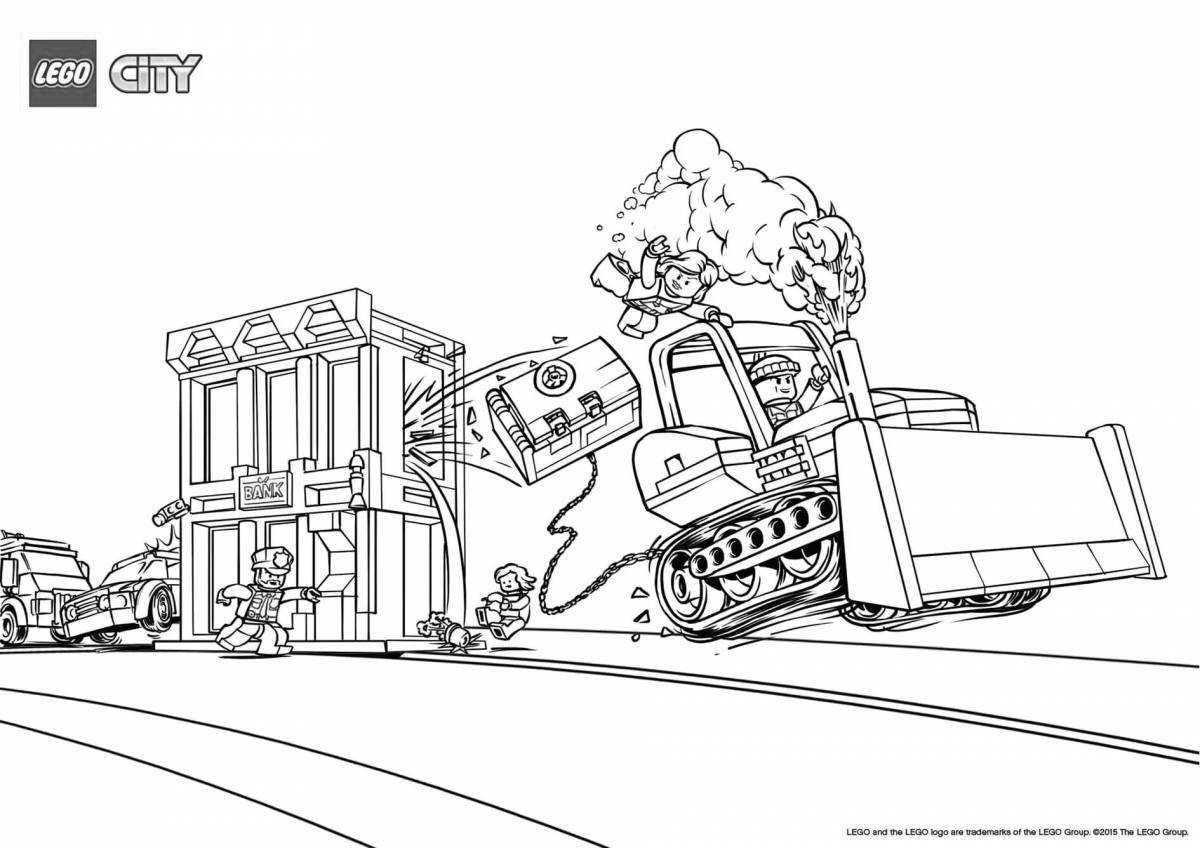 Amazing police base coloring page