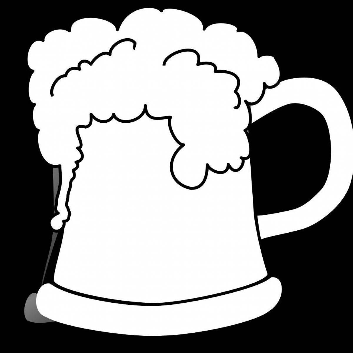 Photo Fun beer mug coloring book