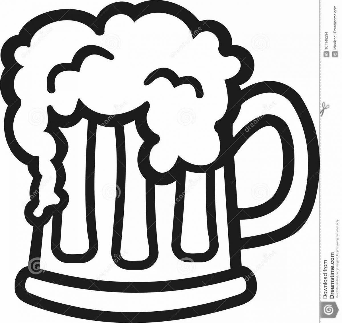 Photo Teasing beer mug coloring book