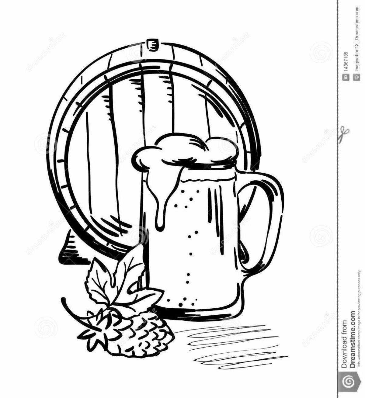 Photo Invigorating beer mug coloring book