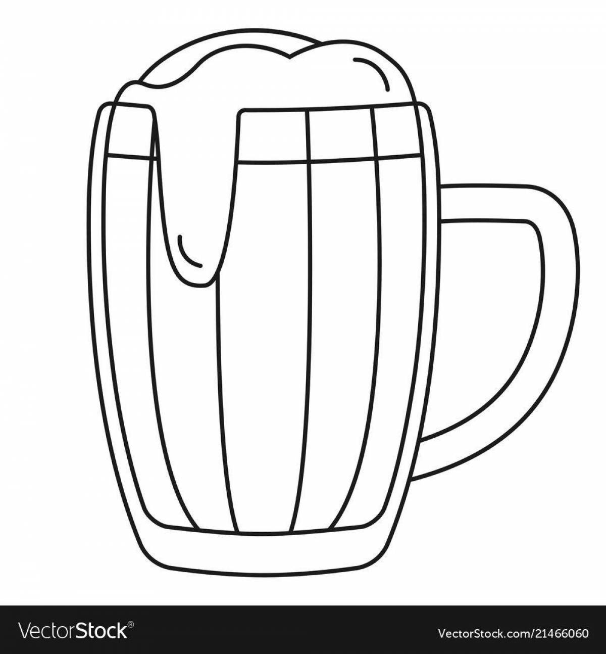 Chilled beer mug coloring page