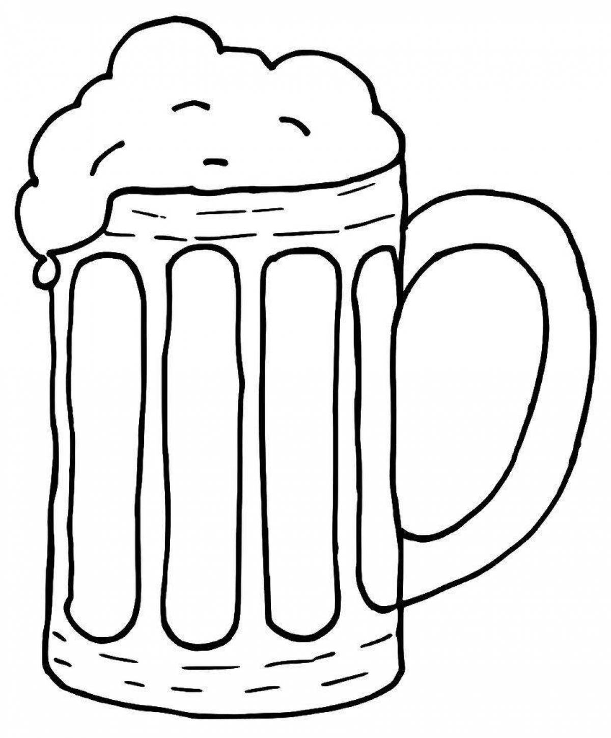 Old beer mug coloring page