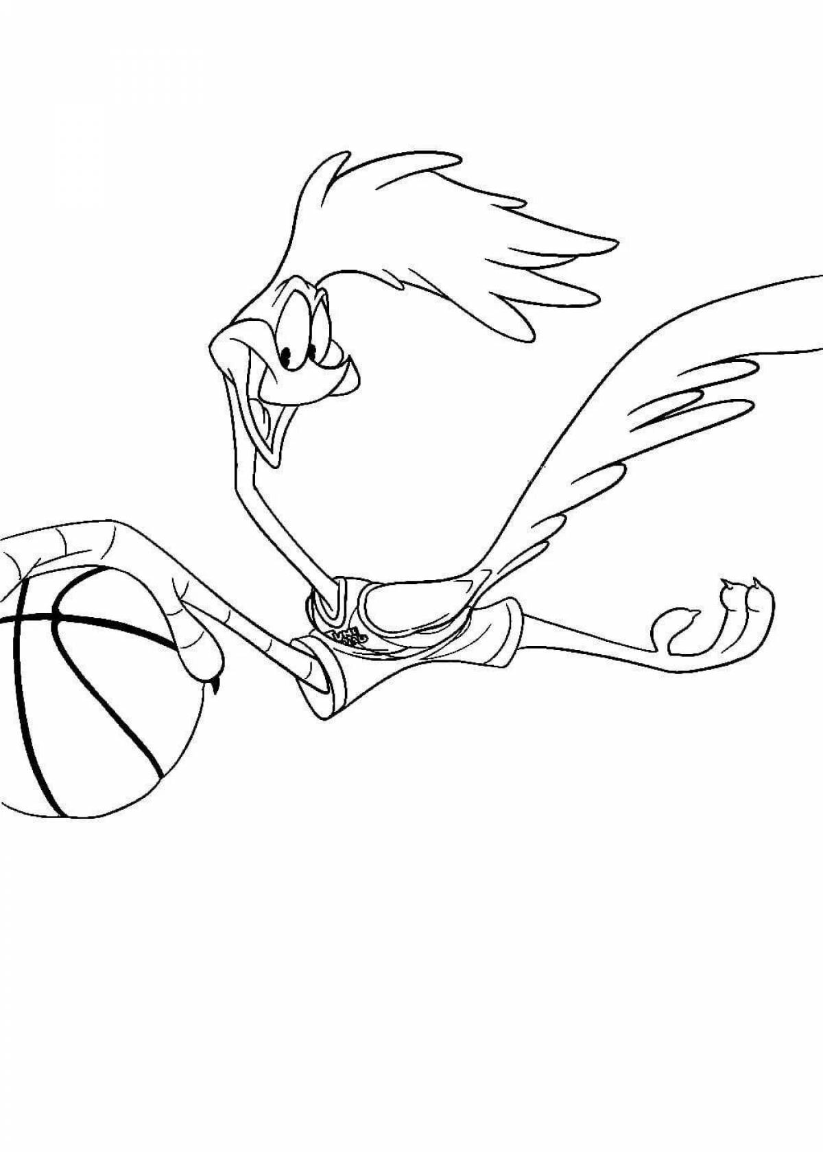 Coloring page funny road runner