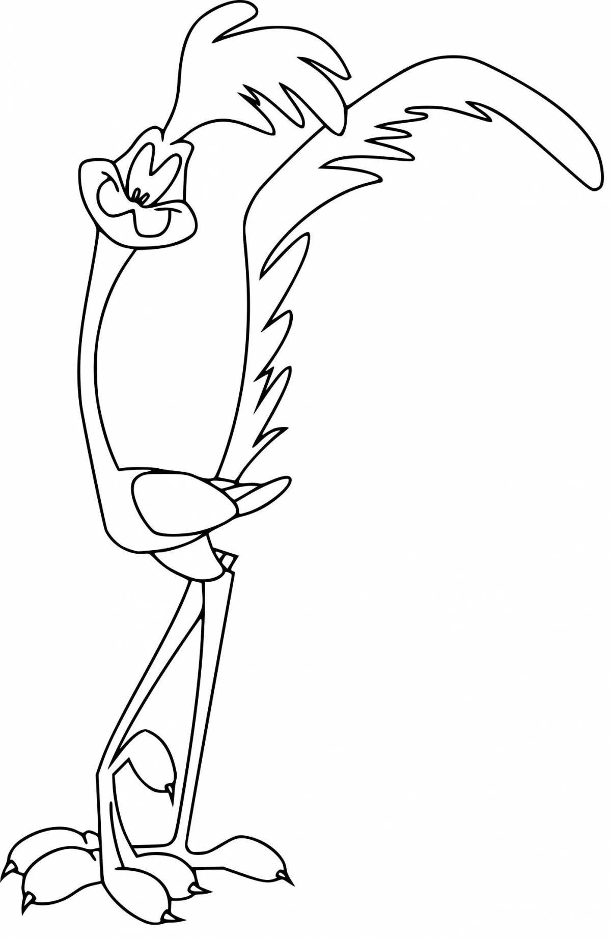Color-lush road runner coloring page
