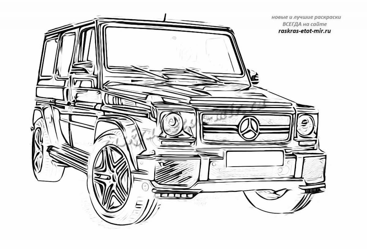 Entertaining coloring jeep gelik