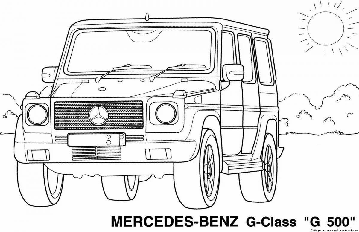 Exciting Jeep Gelik coloring book