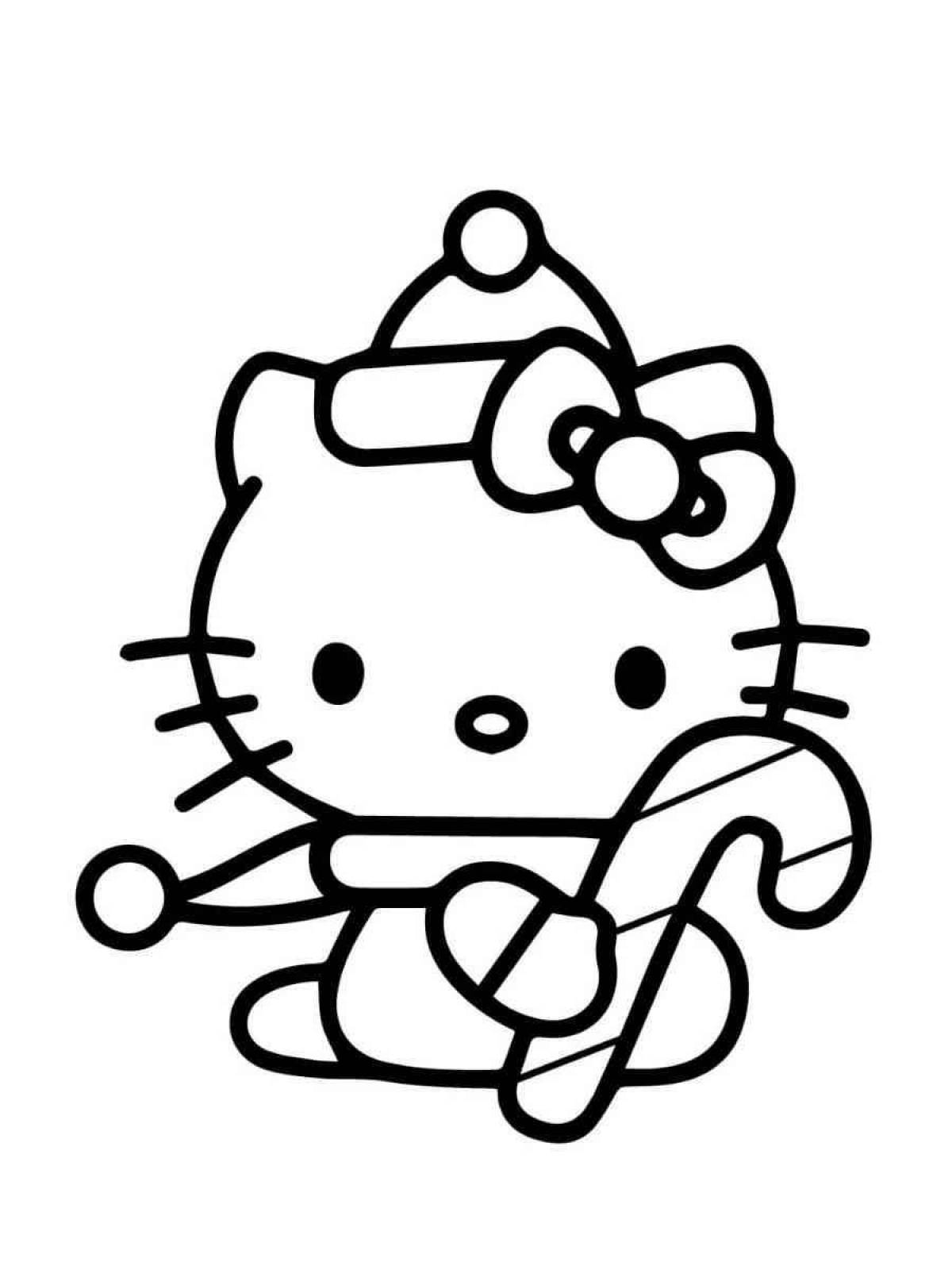 Kuromi sparkling head coloring page