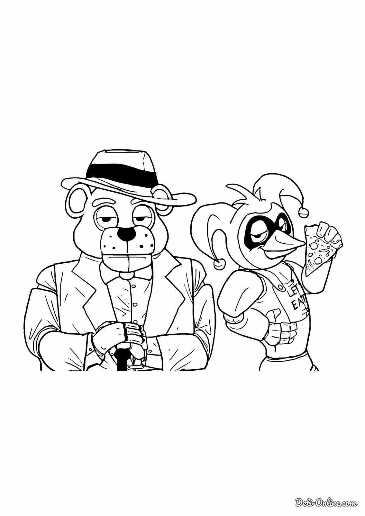 Charming left animatronic coloring book