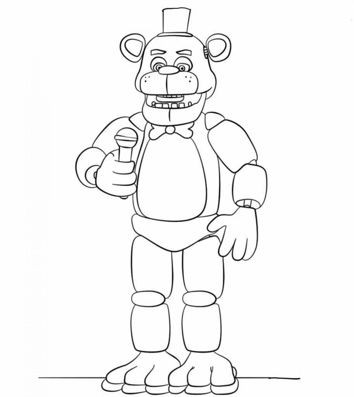Left handed bold animatronic coloring book