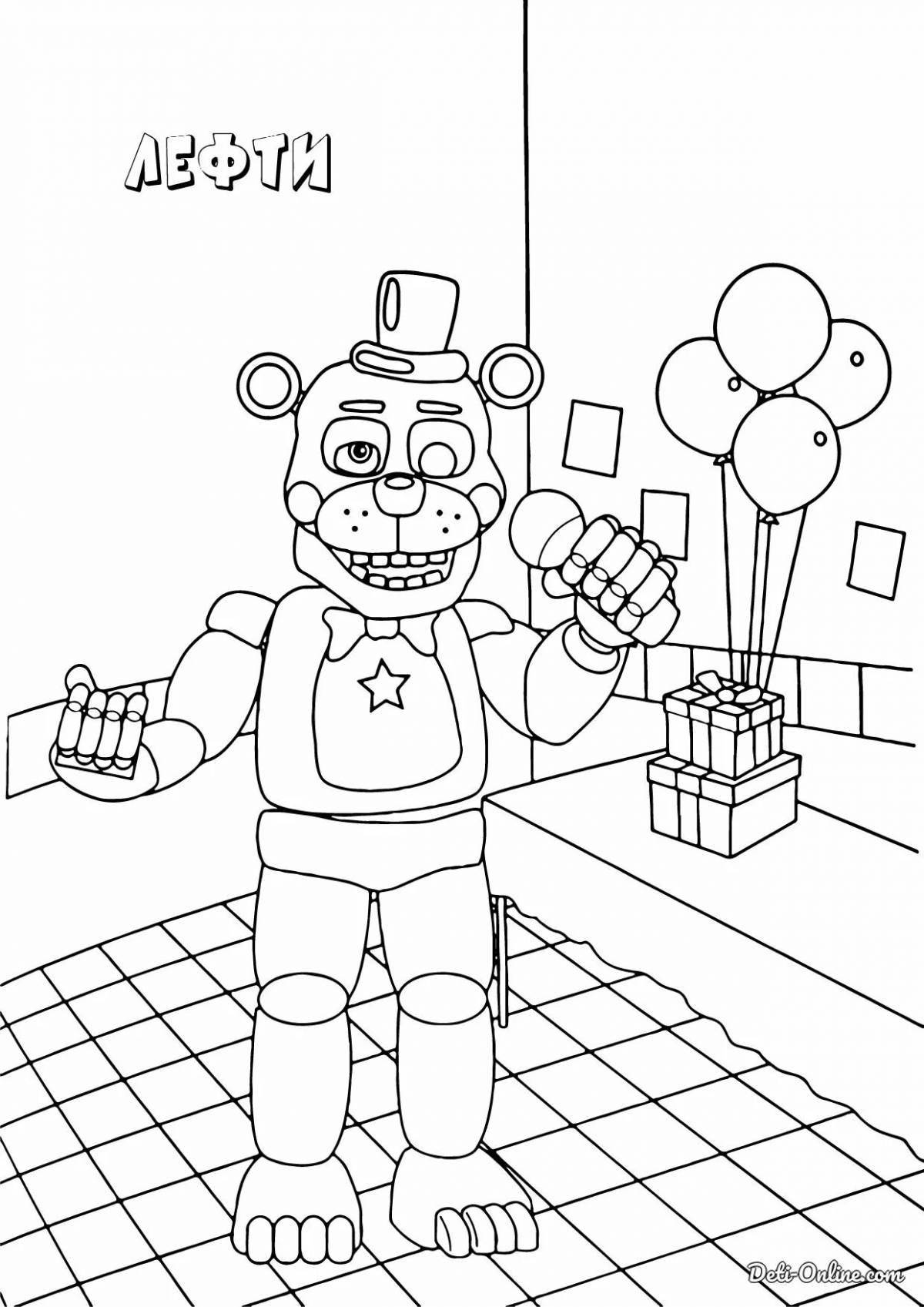 Exquisite left handed animatronic coloring book