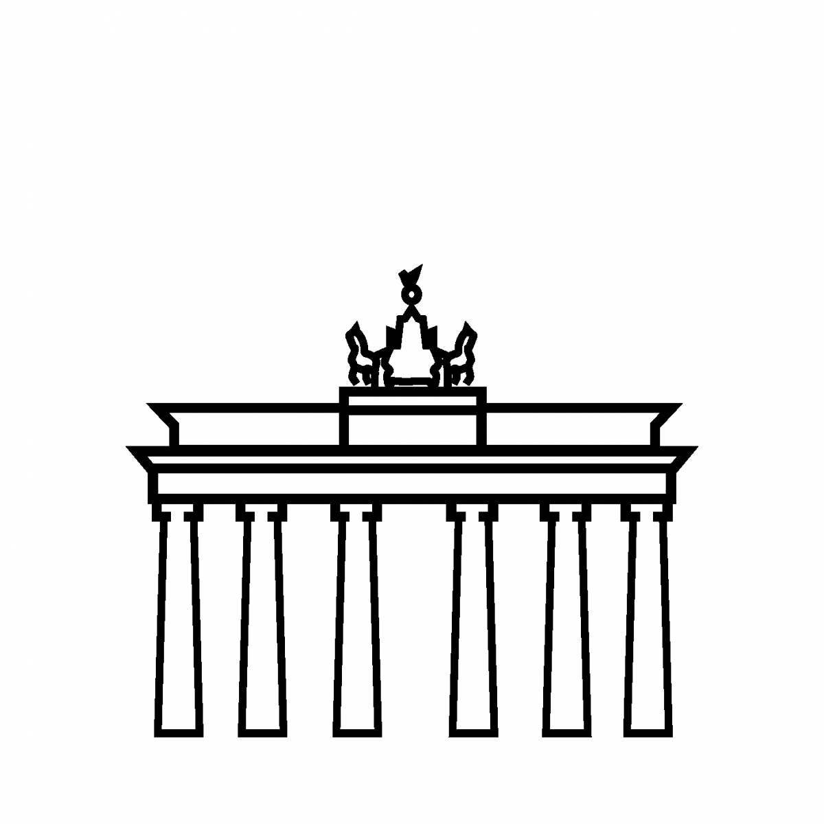 Fine Brandenburg Gate coloring page