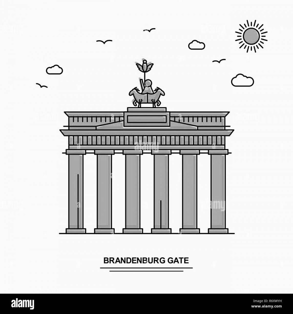 Coloring page of the Royal Brandenburg Gate