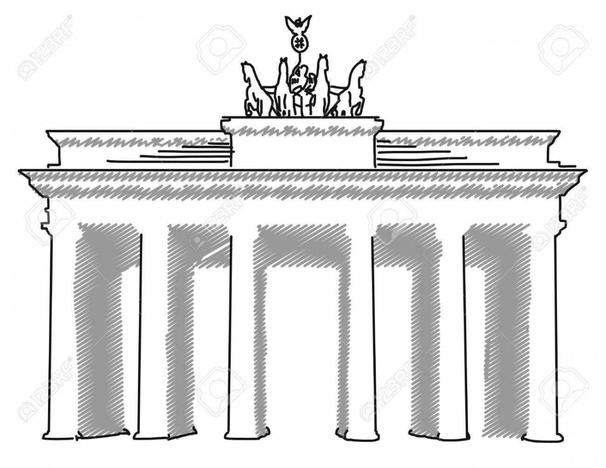 Coloring page luxury brandenburg gate