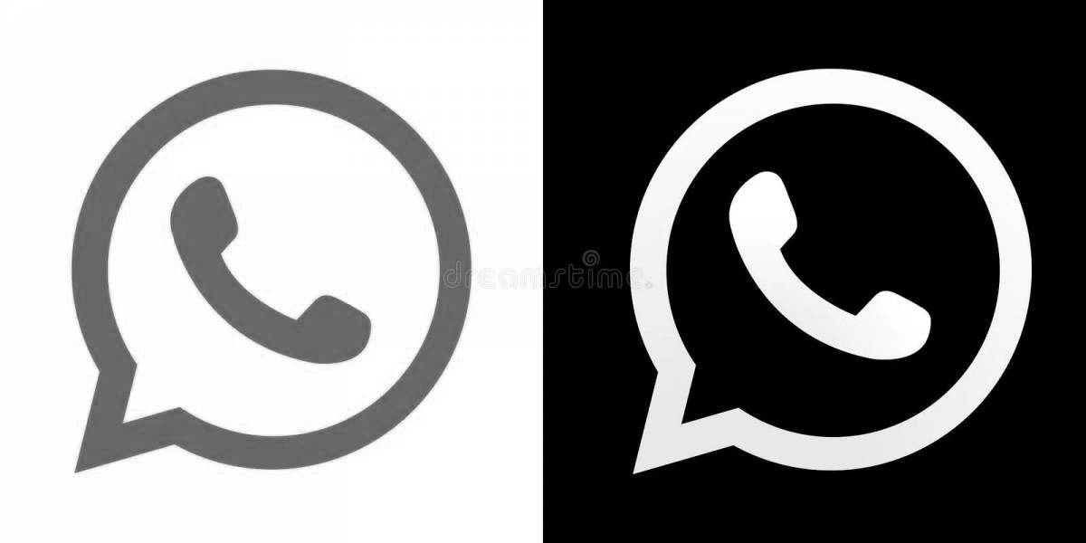 Live coloring page whatsapp icon