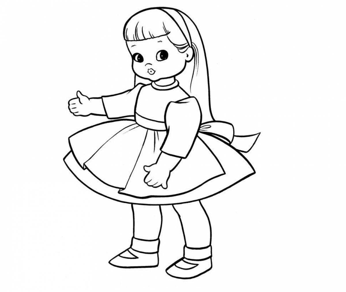 Amazing baby doll coloring book