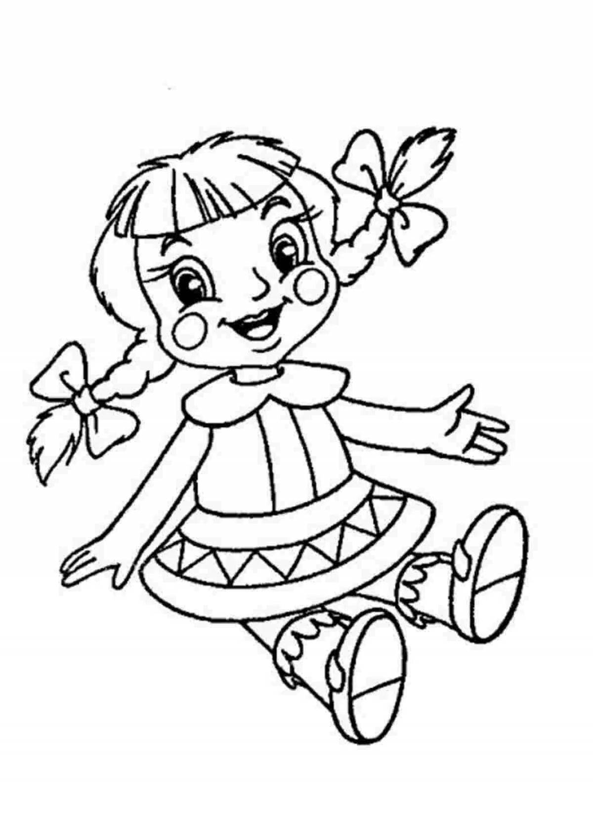 Baby doll blissful coloring