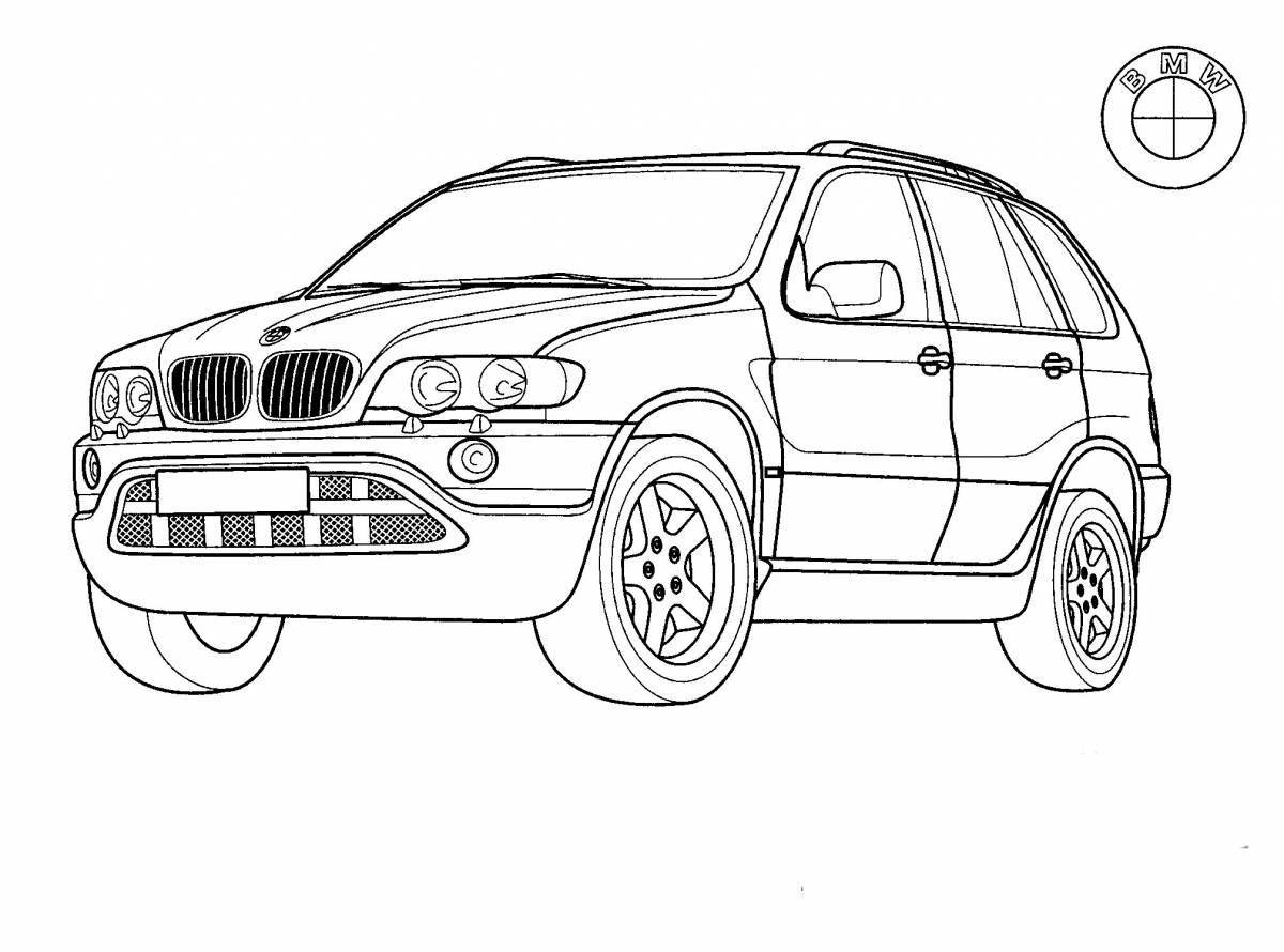 Bmw car coloring page