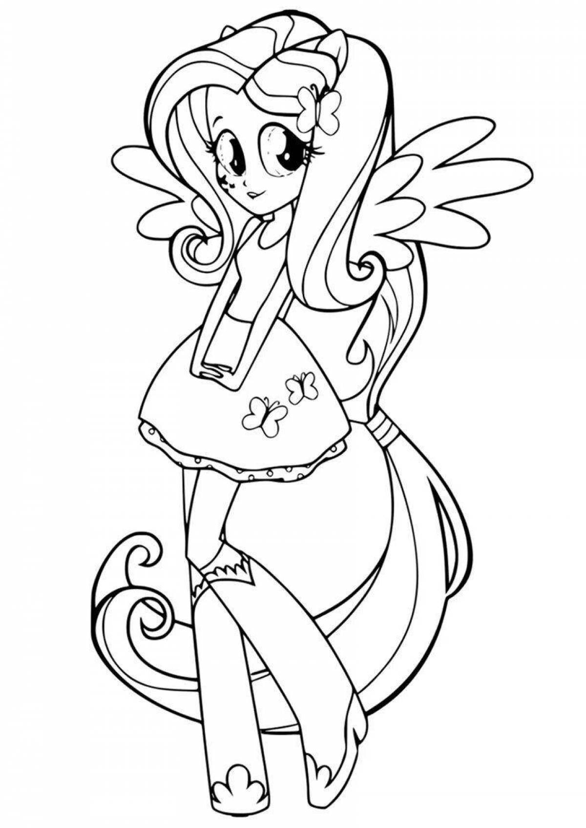 Adorable pony doll coloring book