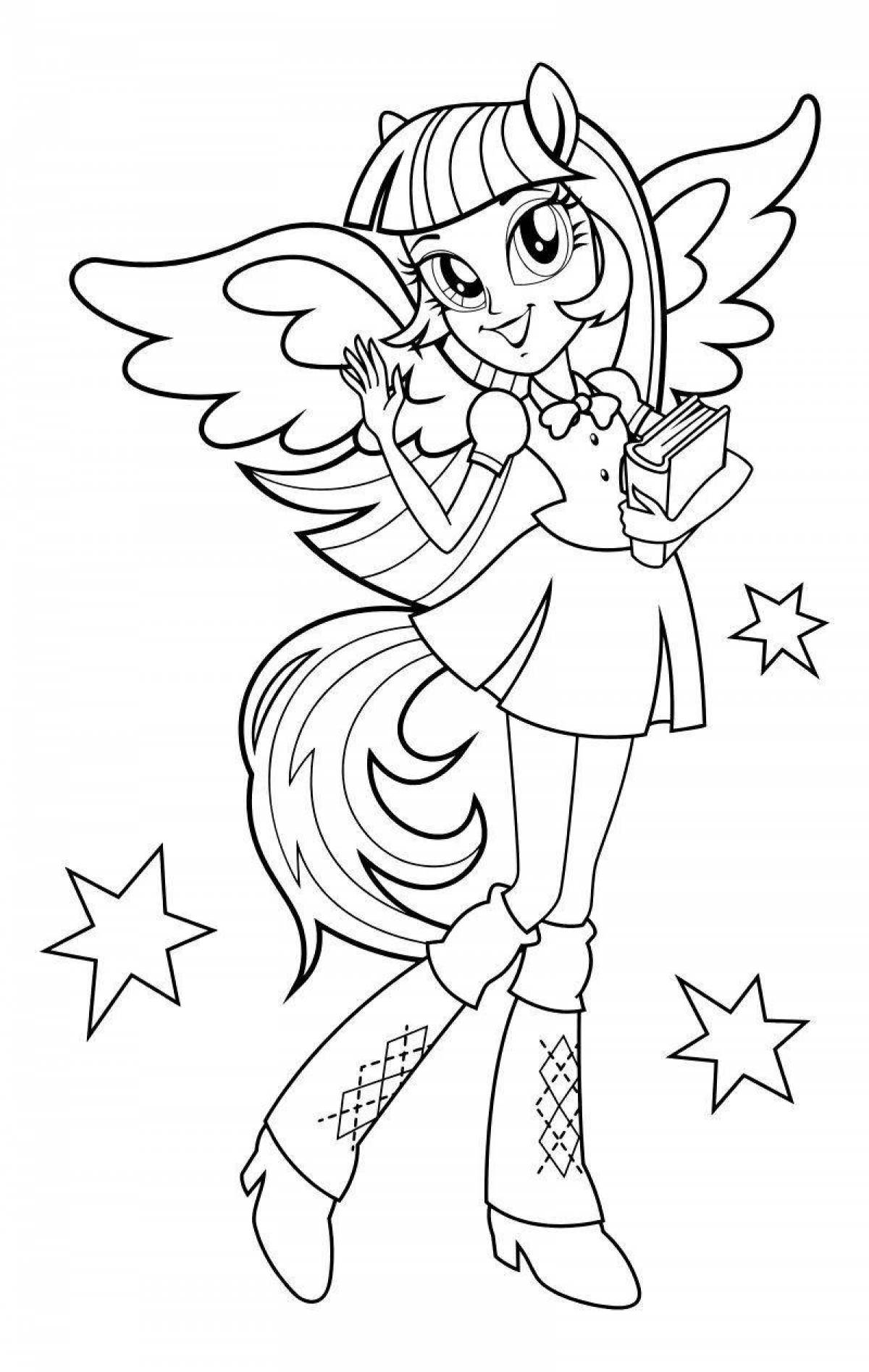 Coloring fairy pony doll