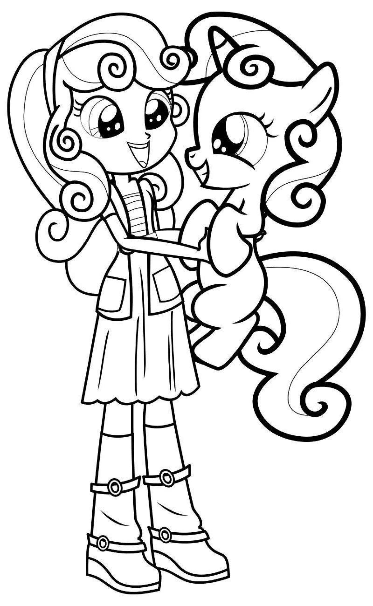 Fancy pony doll coloring