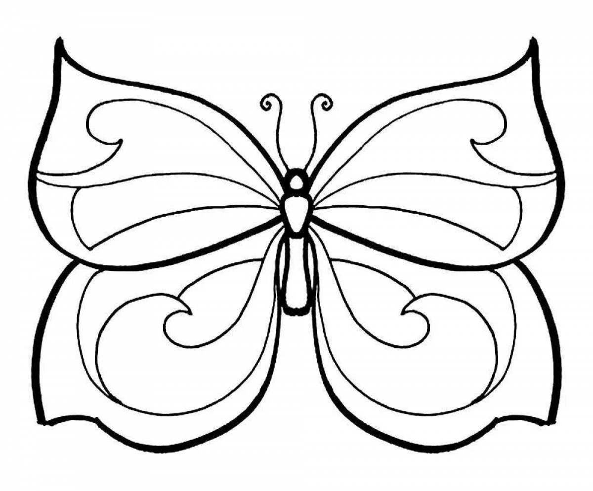 Очаровательная раскраска бабочки