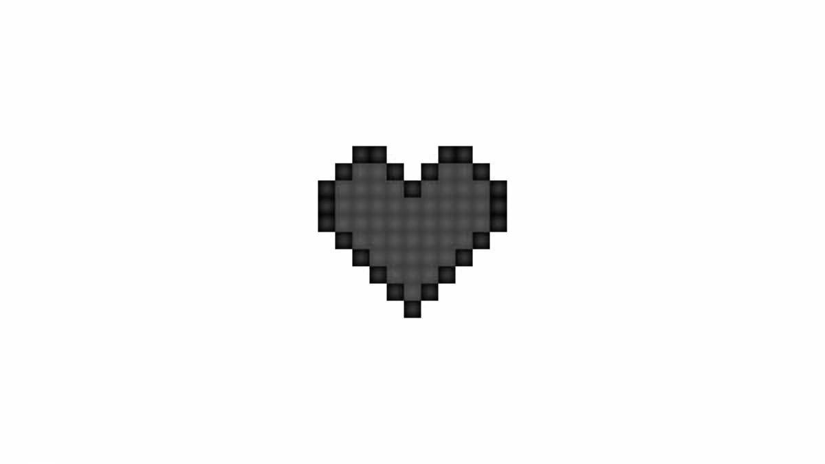 Minecraft heart bright coloring page