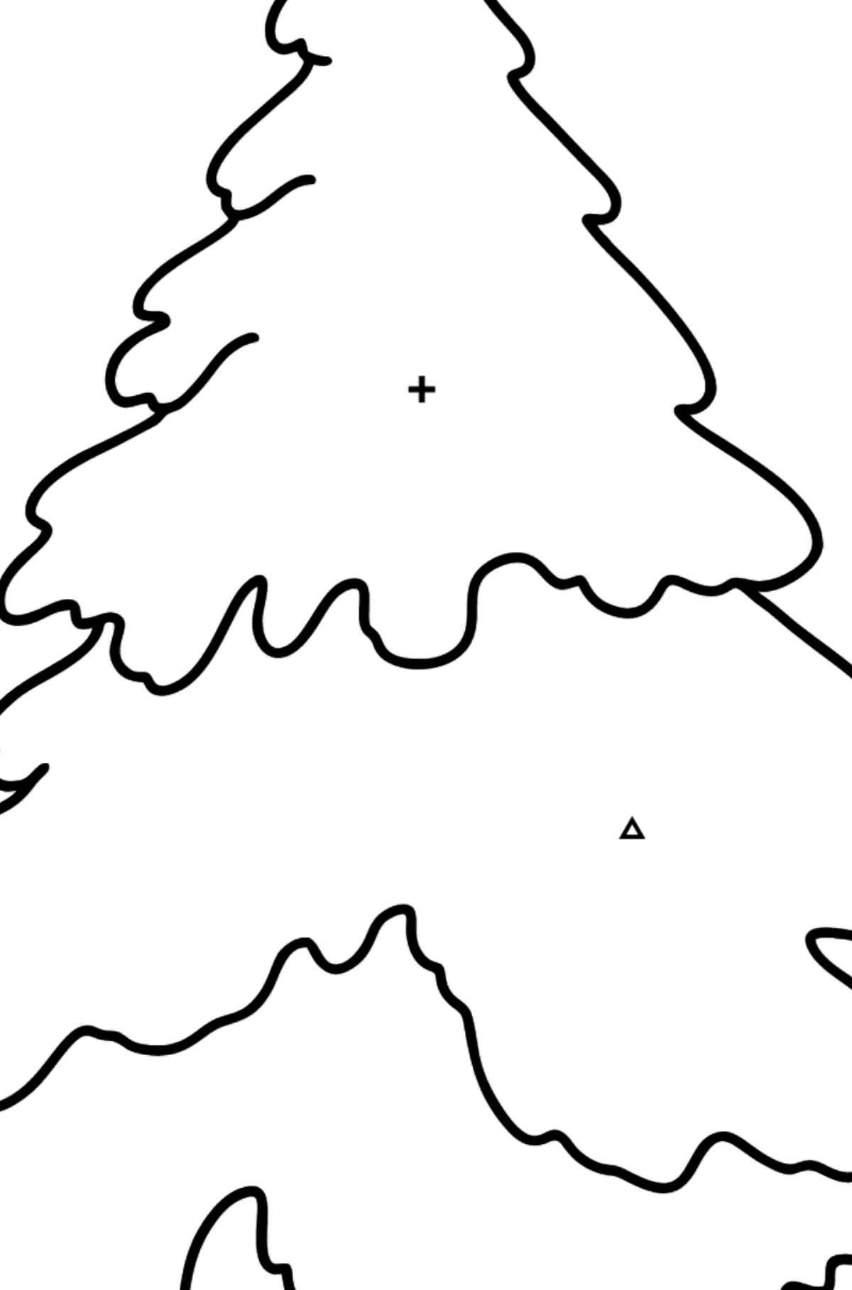 Раскраска Раскраска безмятежная ель