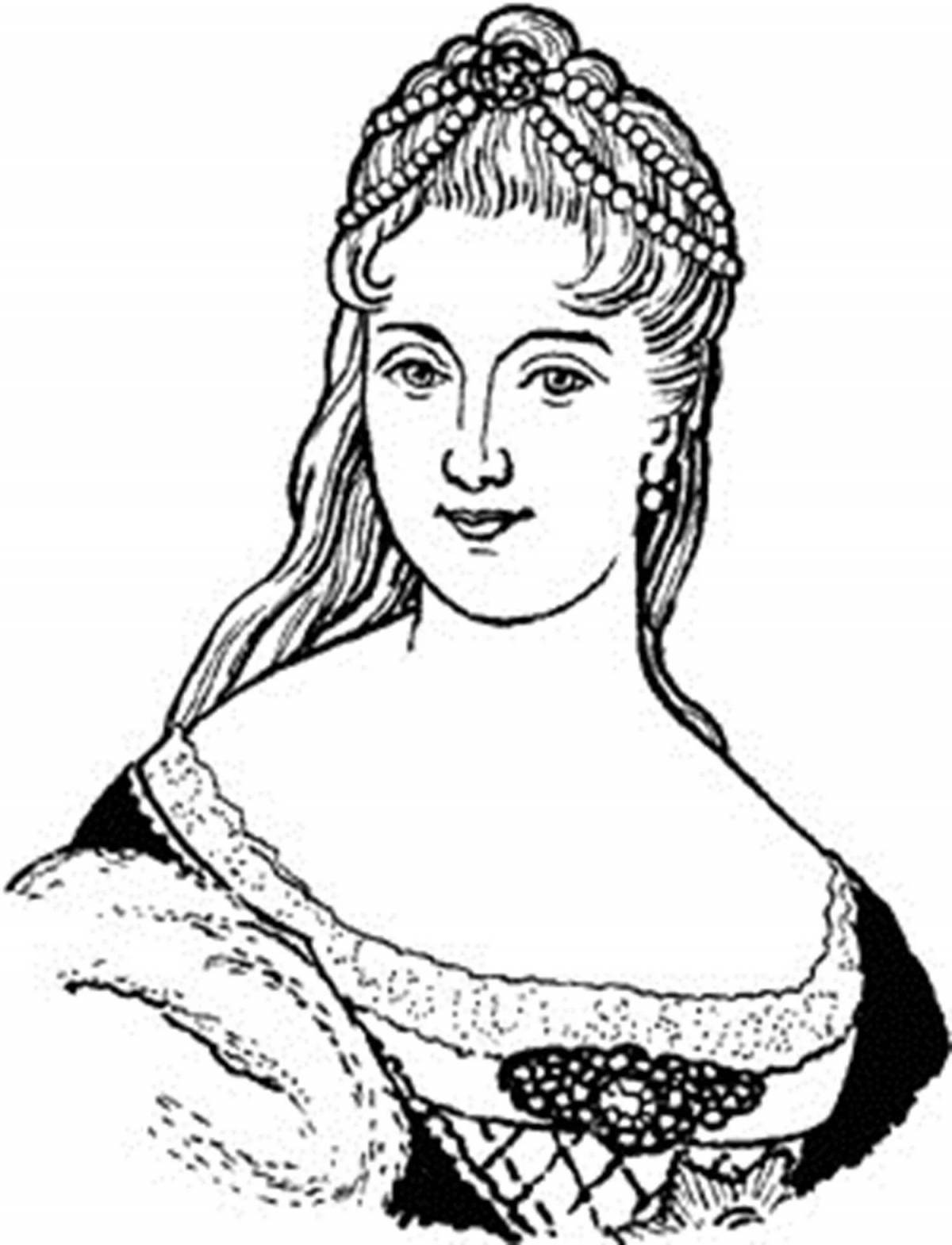 Елизавета Петровна портрет рисунок