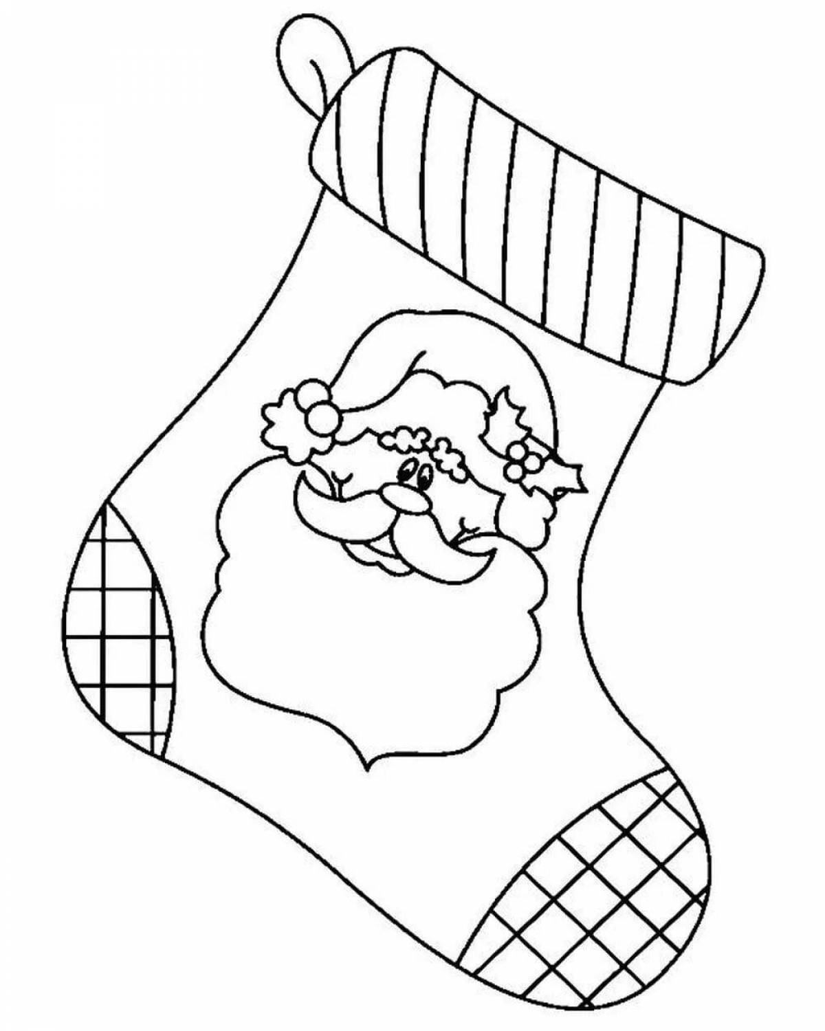 Раскраски Рождественские носки — Большая коллекция — 100 изображений