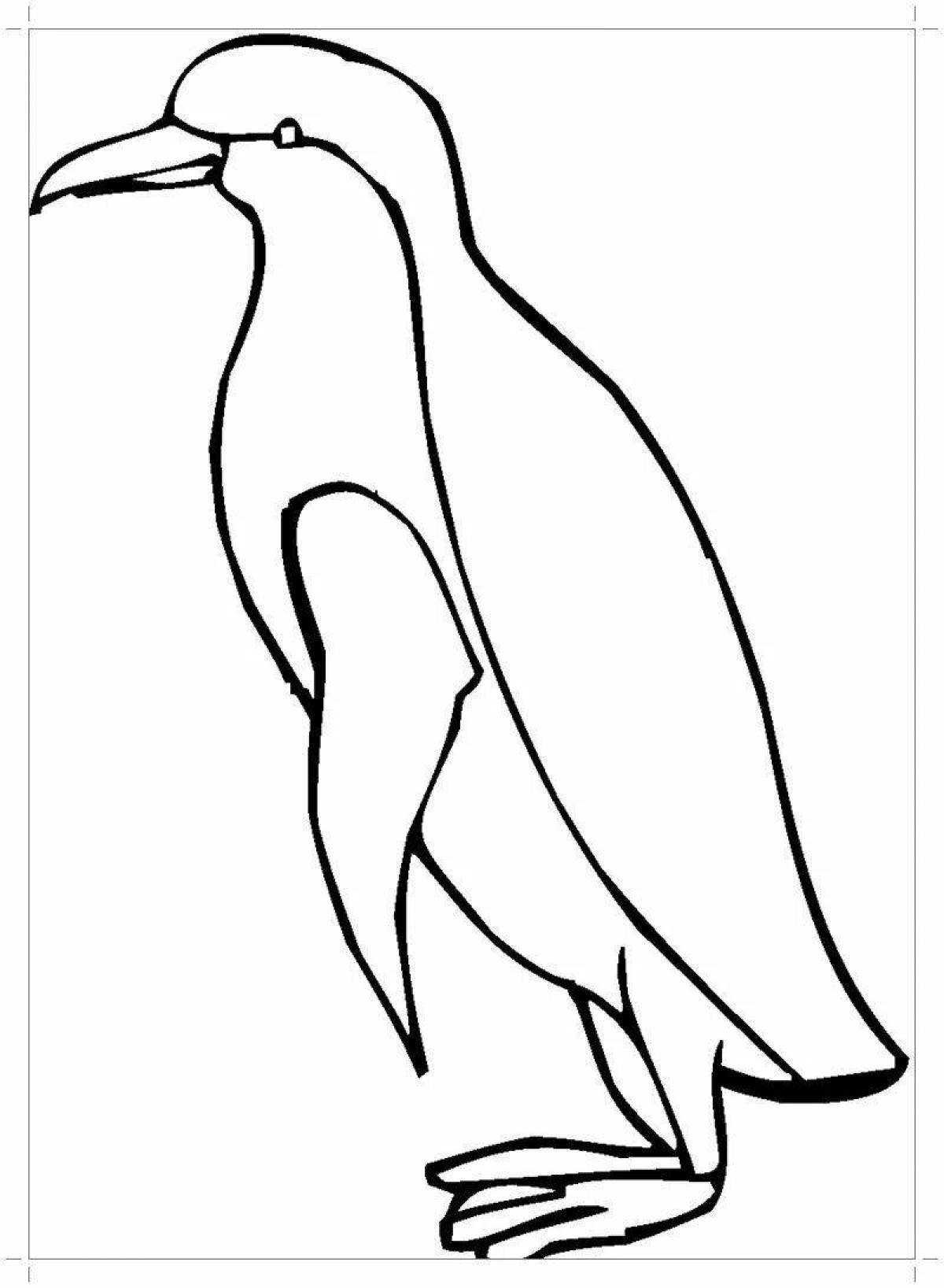 Очаровательная раскраска пингвинов