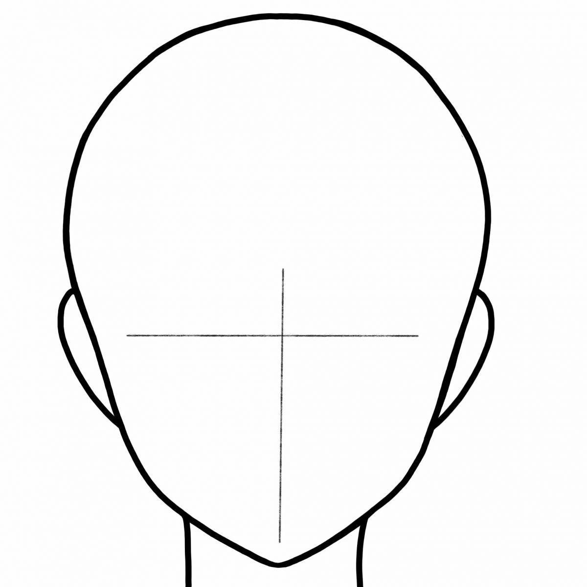Amazing anime head coloring page