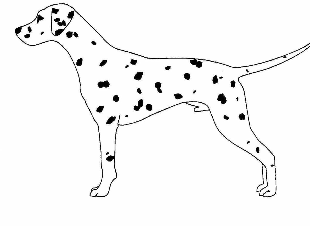 Glowing Dalmatian dog coloring page