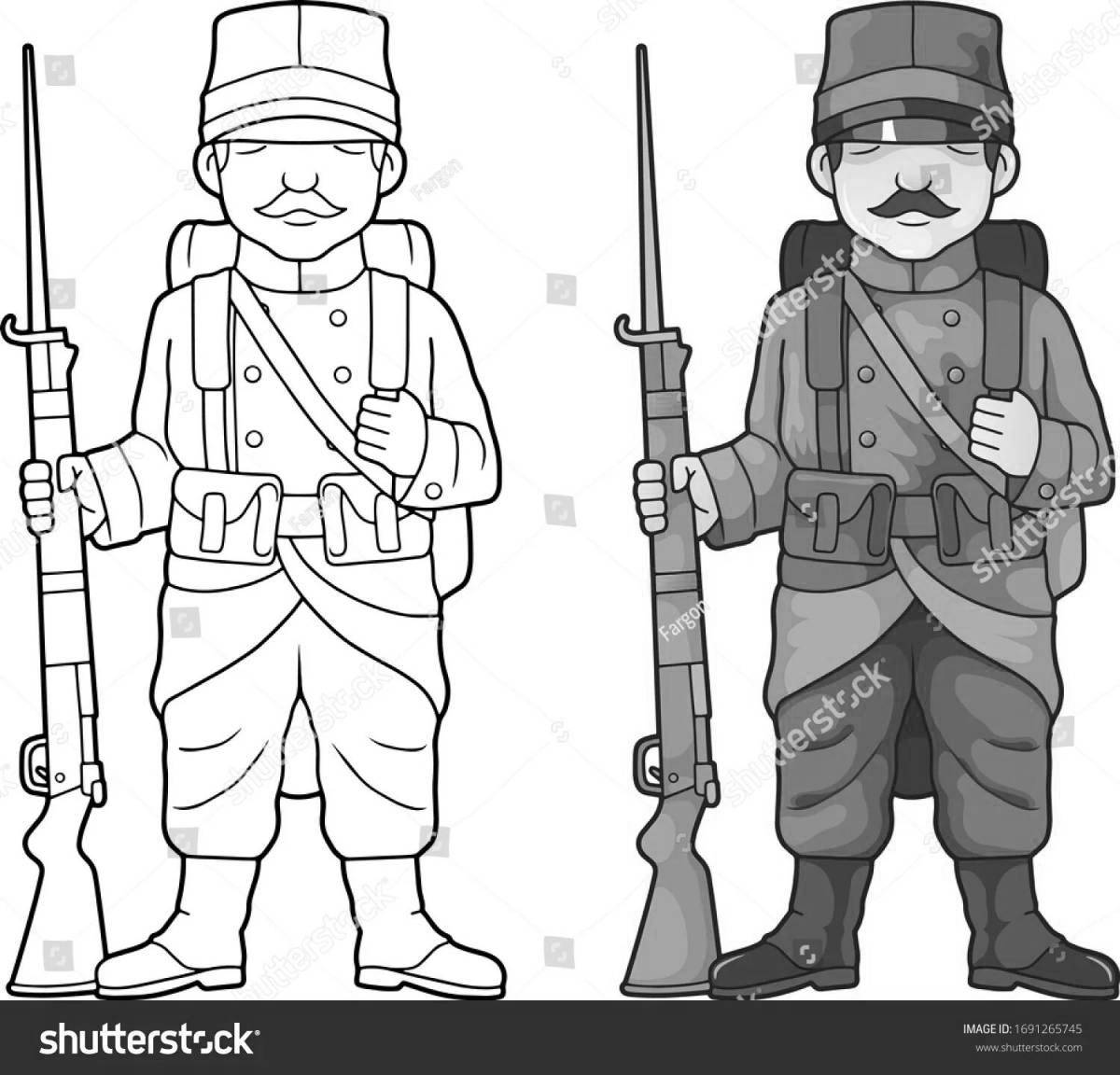 Great german soldiers coloring page