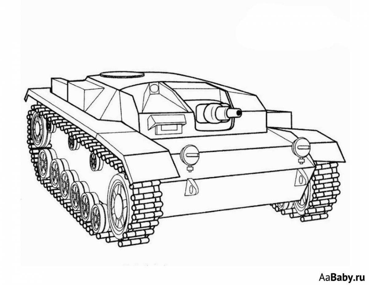 Dazzling tank coloring page