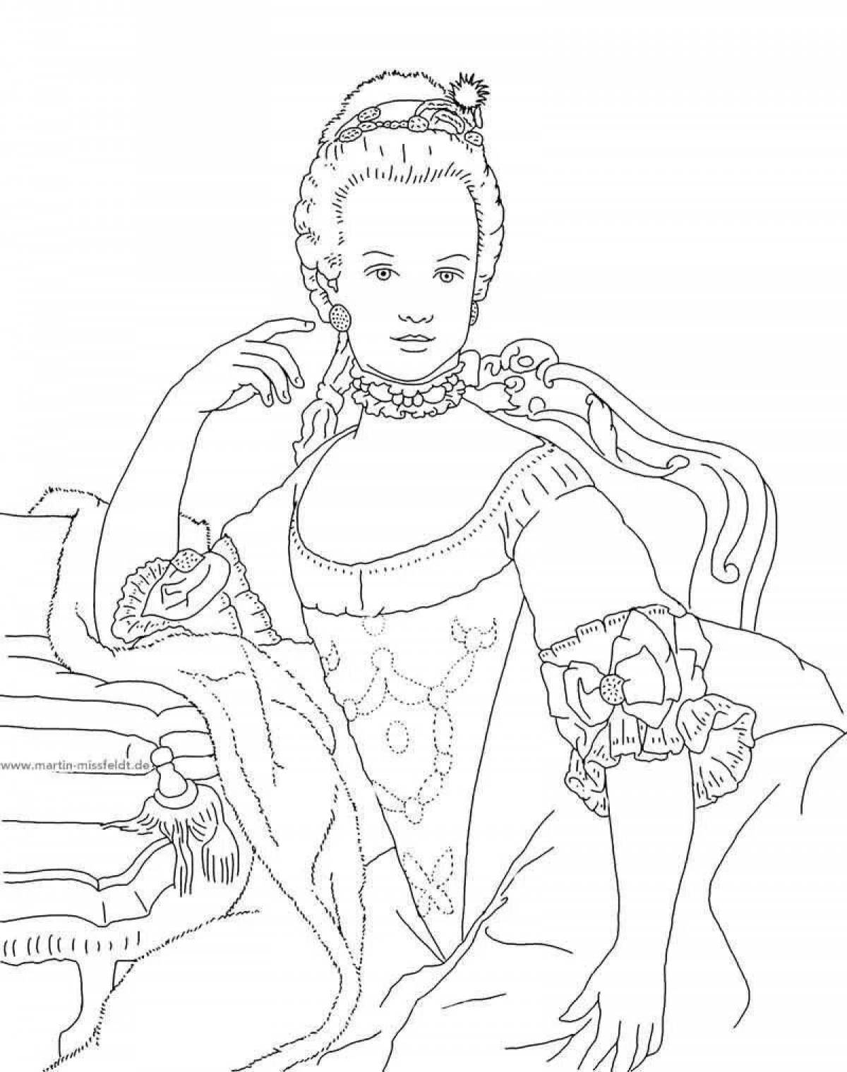 Coloring page charming catherine 2