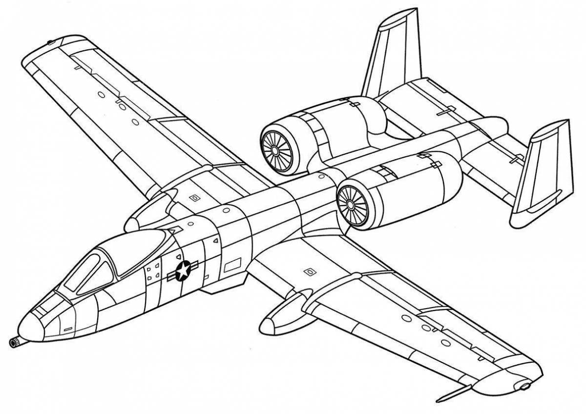 Great bomber coloring page