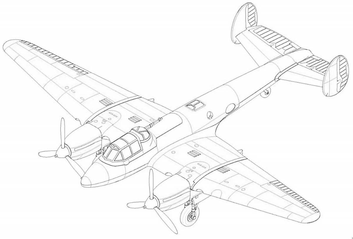 Awesome bomber coloring page