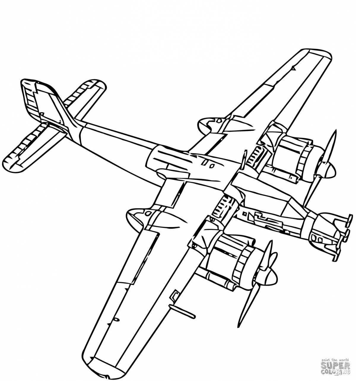 Complex bomber coloring page