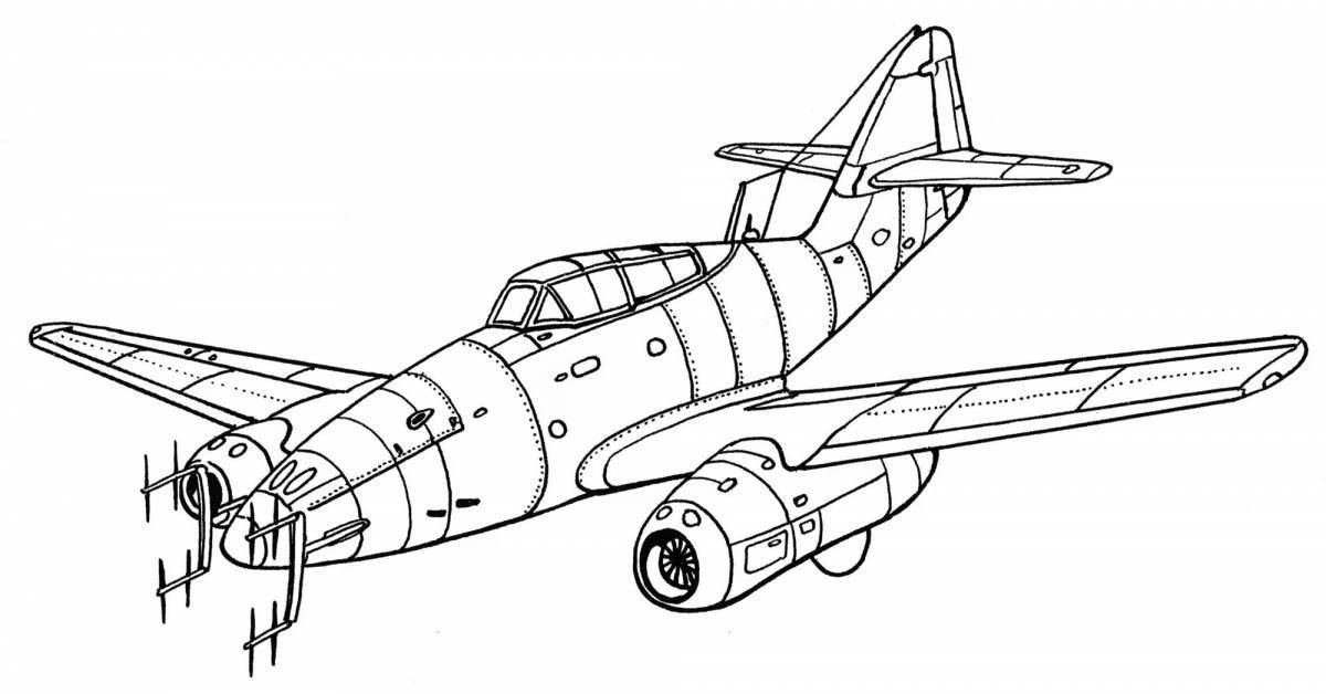 Animated bomber coloring page