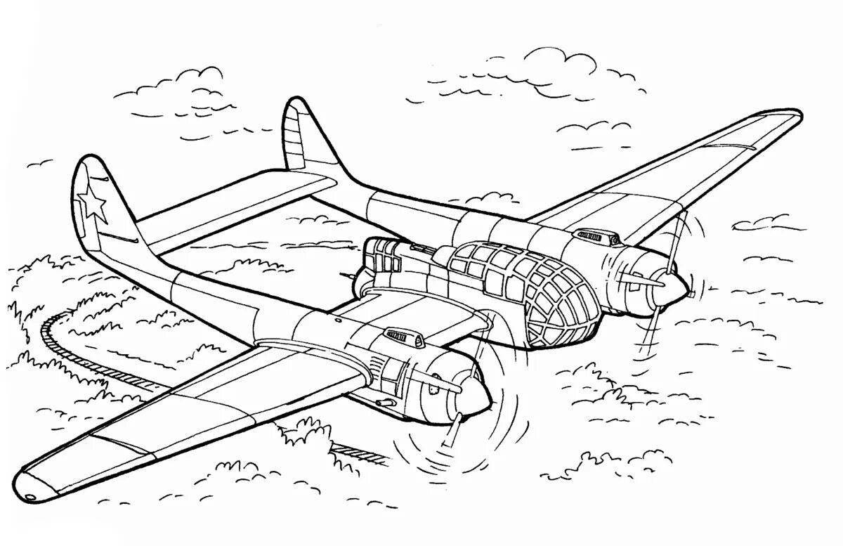 Bomber coloring page