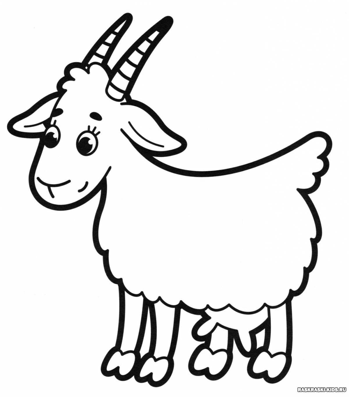 Coloring animated goat dereza