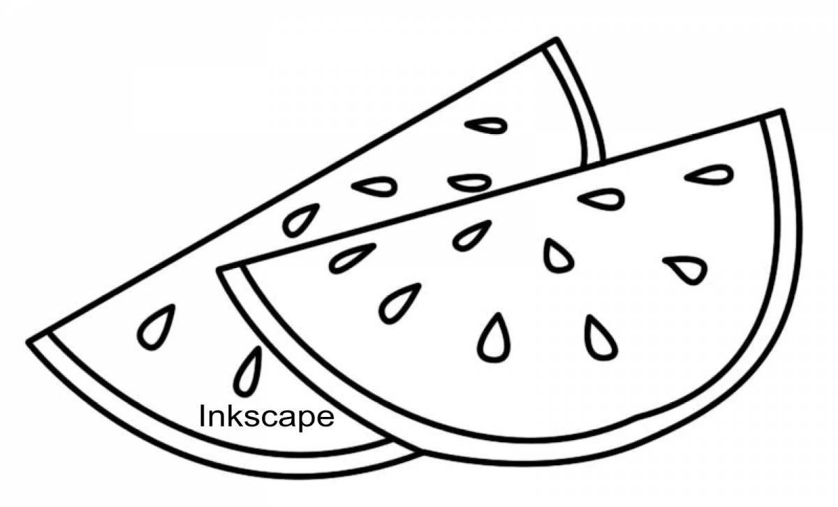 Watermelon slice coloring book