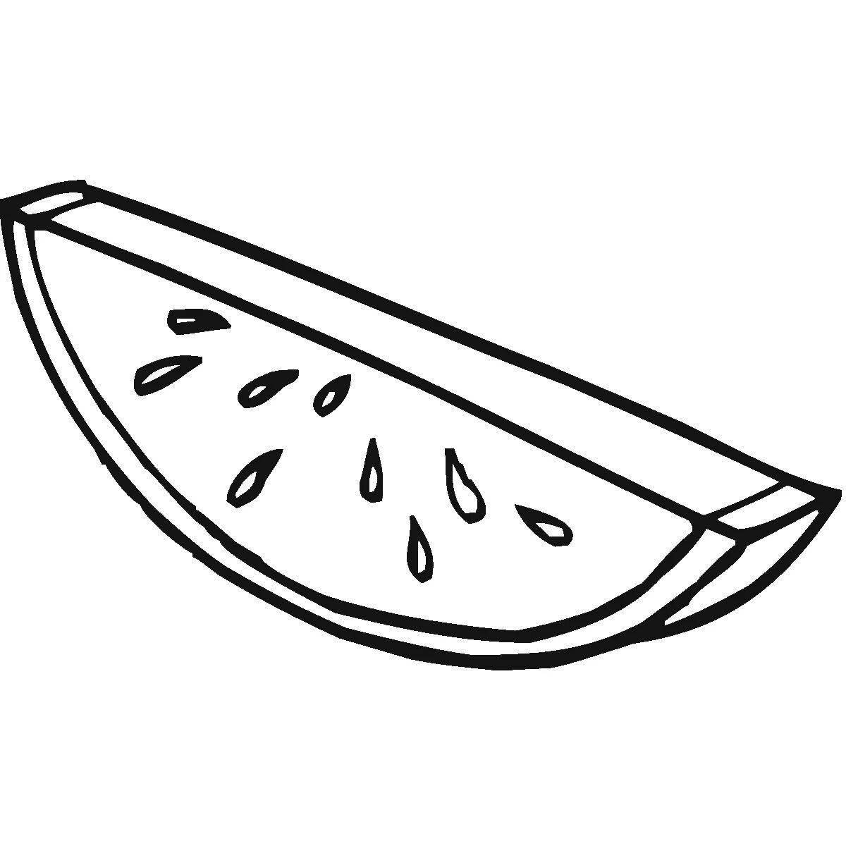 Раскраска дразнящий ломтик арбуза