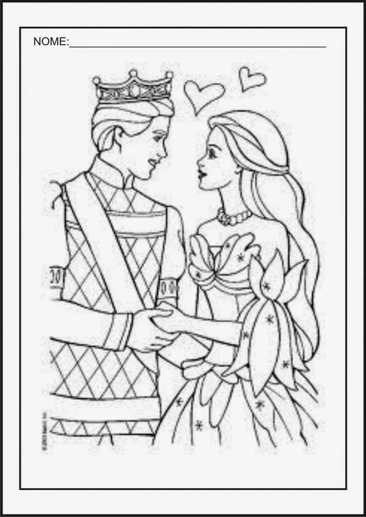Charming queen barbie coloring book