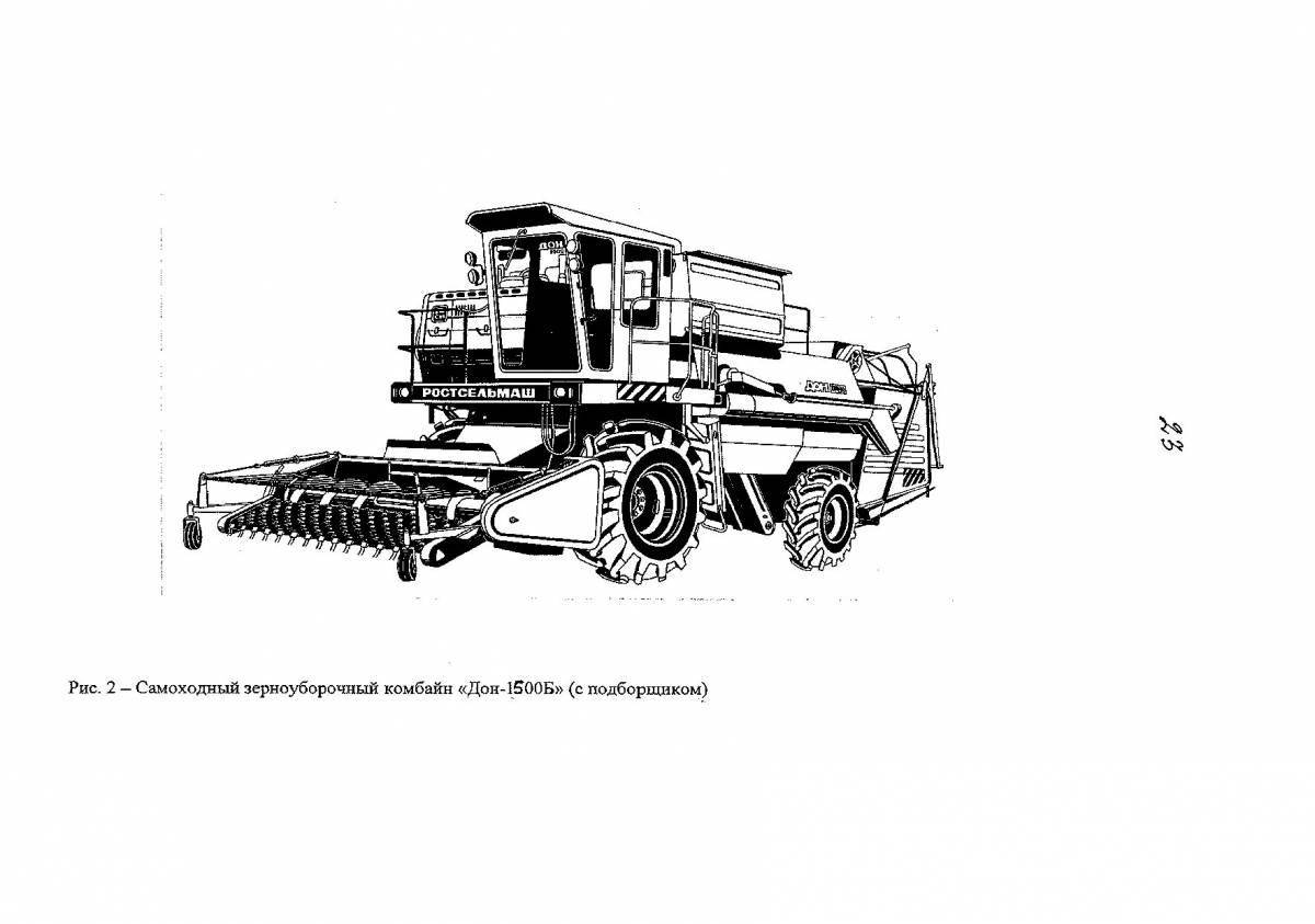 Superb cornfield harvester coloring page