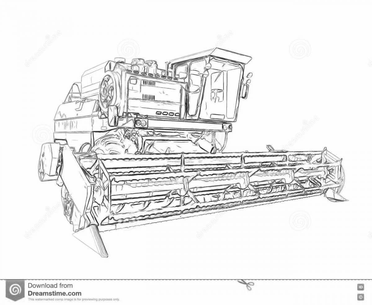 Corn Harvester Sample Coloring Page