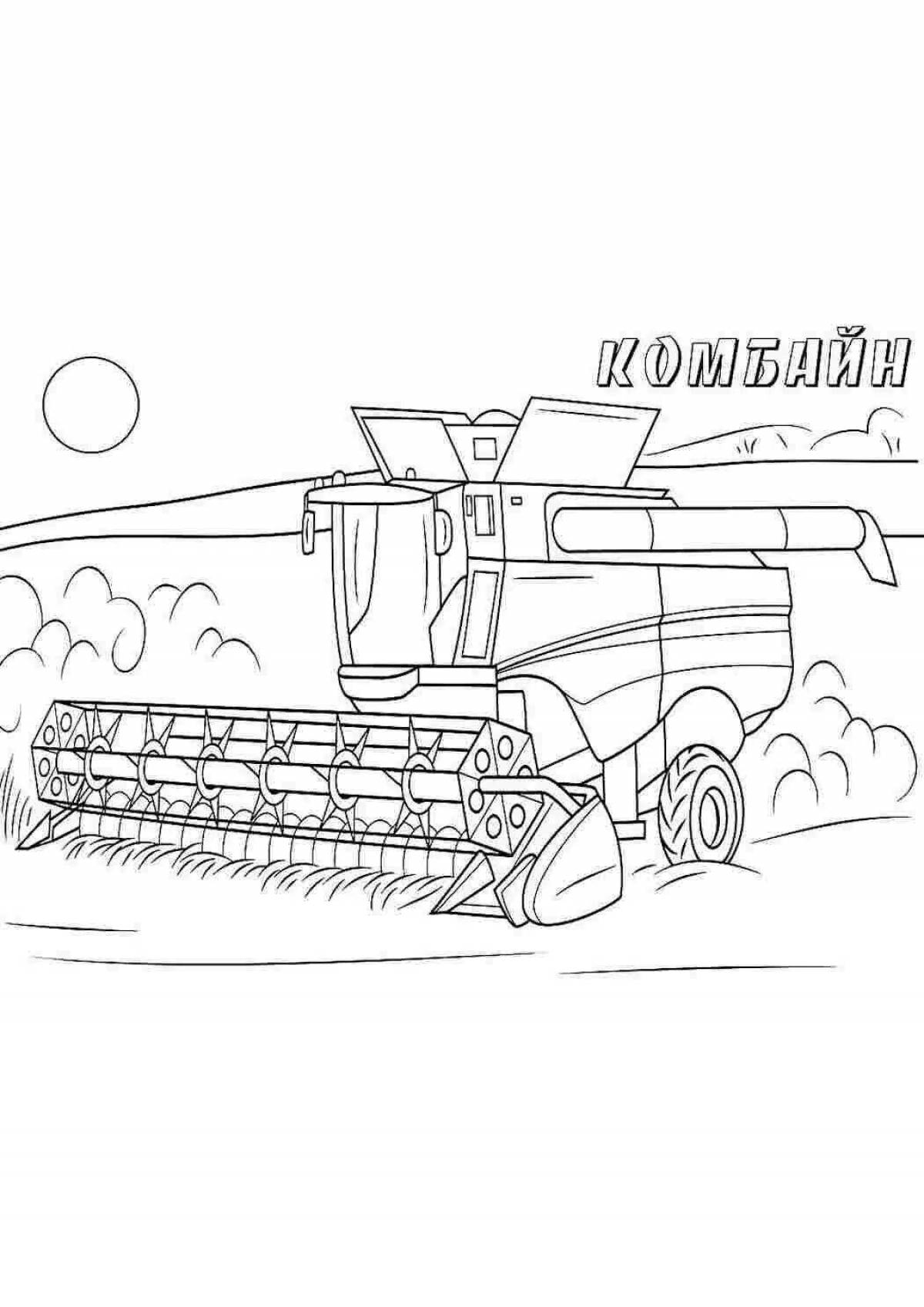 Colorful corn header coloring page